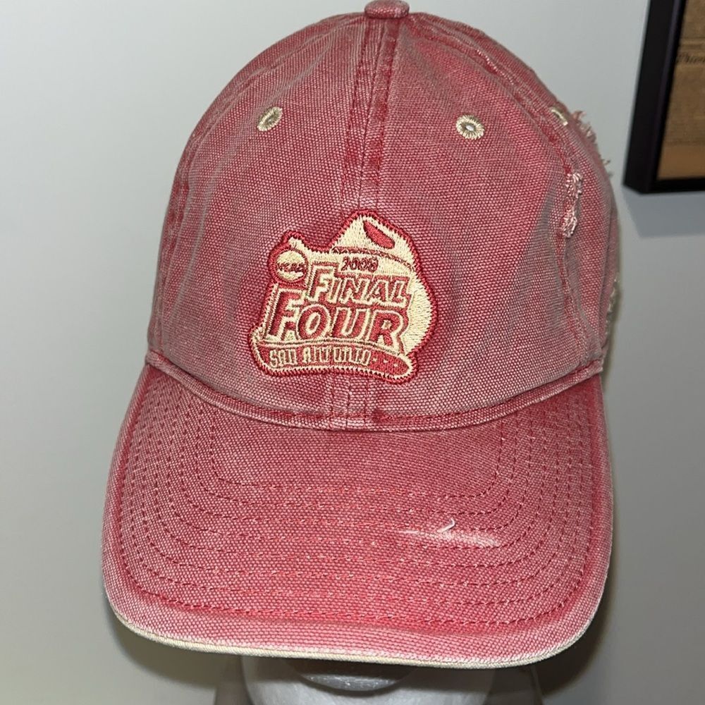 NCAA 2008 Final Four San Antonio acid wash distressed Basketball Cap hat Clay